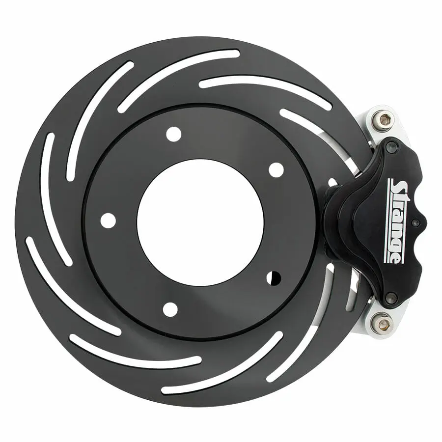 B4596WC Pro Series Spindle Mount Brake Kit for Strange Aluminum Struts 1 Pc Rotors, Single Piston Calipers & Semi Metallic Pads - Image 1
