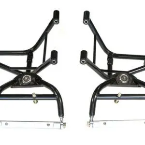 Two front upper and lower A-arms